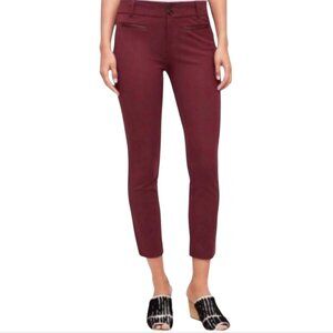 Anthropologie The Essential Slim Maroon Cropped Pants